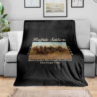 Buffalo Soldiers Black Cavalry 1866 Throw Blanket African American Military History Black History Gift