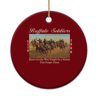 Buffalo Soldiers Black Cavalry 1866 Ceramic Ornament African American Military History Black History Gift