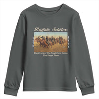 Buffalo Soldiers Black Cavalry 1866 Youth Sweatshirt African American Military History Black History Gift