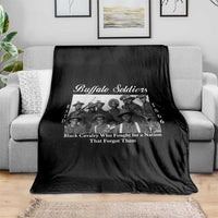 Buffalo Soldiers 1866 African American Cavalry Throw Blanket Black History Military Heritage Gift