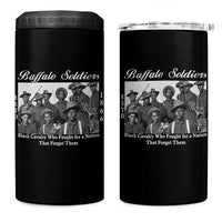 Buffalo Soldiers 1866 African American Cavalry 4 in 1 Can Cooler Tumbler Black History Military Heritage Gift