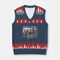 Buffalo Soldiers 1866 African American Cavalry V-Neck Knit Sweater Vest Black History Military Heritage Gift