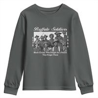 Buffalo Soldiers 1866 African American Cavalry Youth Sweatshirt Black History Military Heritage Gift