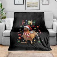 Funny F Caw F Chicken Joke Gift Throw Blanket Christmas Gift - Wonder Print Shop
