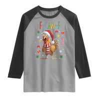 Funny F Caw F Chicken Joke Gift Raglan Shirt Christmas Gift - Wonder Print Shop