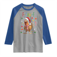 Funny F Caw F Chicken Joke Gift Raglan Shirt Christmas Gift - Wonder Print Shop