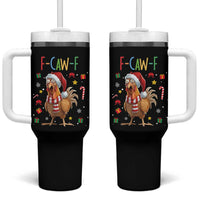 Funny F Caw F Chicken Joke Gift Tumbler With Handle Christmas Gift - Wonder Print Shop