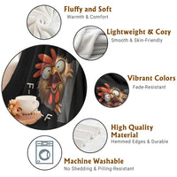 F-Caw-F Chicken Joke Throw Blanket Funny Screaming Gift - Wonder Print Shop