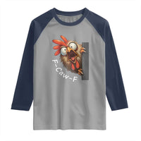F-Caw-F Chicken Joke Raglan Shirt Funny Screaming Gift - Wonder Print Shop