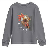 F-Caw-F Chicken Joke Youth Sweatshirt Funny Screaming Gift - Wonder Print Shop