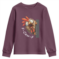 F-Caw-F Chicken Joke Youth Sweatshirt Funny Screaming Gift - Wonder Print Shop
