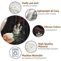 Merry F-Caw-F Chicken Throw Blanket Funny Christmas Gift - Wonder Print Shop