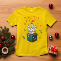 Merry F-Caw-F Chicken T Shirt Funny Christmas Gift - Wonder Print Shop