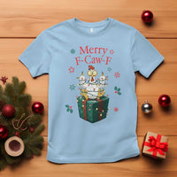 Merry F-Caw-F Chicken T Shirt Funny Christmas Gift - Wonder Print Shop