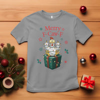 Merry F-Caw-F Chicken T Shirt Funny Christmas Gift - Wonder Print Shop