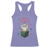 Merry F-Caw-F Chicken Racerback Tank Top Funny Christmas Gift - Wonder Print Shop