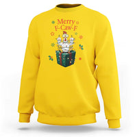 Merry F-Caw-F Chicken Sweatshirt Funny Christmas Gift - Wonder Print Shop