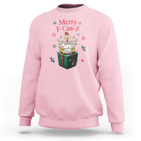 Merry F-Caw-F Chicken Sweatshirt Funny Christmas Gift - Wonder Print Shop