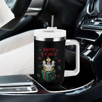 Merry F-Caw-F Chicken Tumbler With Handle Funny Christmas Gift - Wonder Print Shop