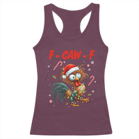 Funny F Caw F Chicken Meme Racerback Tank Top Christmas Gift - Wonder Print Shop