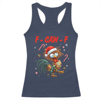 Funny F Caw F Chicken Meme Racerback Tank Top Christmas Gift - Wonder Print Shop