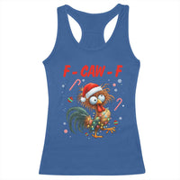 Funny F Caw F Chicken Meme Racerback Tank Top Christmas Gift - Wonder Print Shop