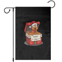 Merry F Caw F Santa Chicken Garden Flag Funny Christmas Gift - Wonder Print Shop