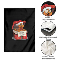 Merry F Caw F Santa Chicken Garden Flag Funny Christmas Gift - Wonder Print Shop