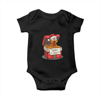 Merry F Caw F Santa Chicken Baby Onesie Funny Christmas Gift - Wonder Print Shop