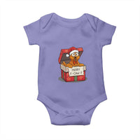 Merry F Caw F Santa Chicken Baby Onesie Funny Christmas Gift - Wonder Print Shop