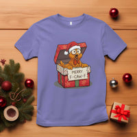 Merry F Caw F Santa Chicken T Shirt Funny Christmas Gift - Wonder Print Shop