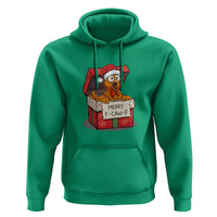 Merry F Caw F Santa Chicken Hoodie Funny Christmas Gift - Wonder Print Shop