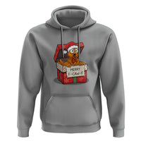 Merry F Caw F Santa Chicken Hoodie Funny Christmas Gift - Wonder Print Shop