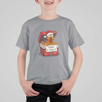 Merry F Caw F Santa Chicken T Shirt For Kid Funny Christmas Gift - Wonder Print Shop