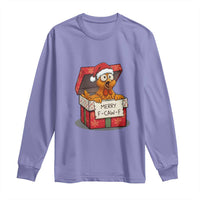 Merry F Caw F Santa Chicken Long Sleeve Shirt Funny Christmas Gift - Wonder Print Shop