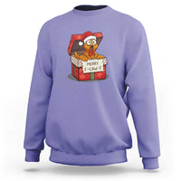Merry F Caw F Santa Chicken Sweatshirt Funny Christmas Gift - Wonder Print Shop