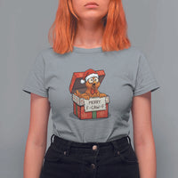 Merry F Caw F Santa Chicken T Shirt For Women Funny Christmas Gift - Wonder Print Shop