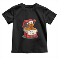 Merry F Caw F Santa Chicken Toddler T Shirt Funny Christmas Gift - Wonder Print Shop
