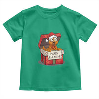 Merry F Caw F Santa Chicken Toddler T Shirt Funny Christmas Gift - Wonder Print Shop