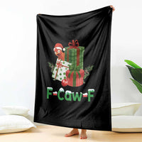 F Caw F Chicken Throw Blanket Funny Farm Life Holiday Gift - Wonder Print Shop