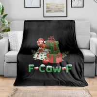 F Caw F Chicken Throw Blanket Funny Farm Life Holiday Gift - Wonder Print Shop
