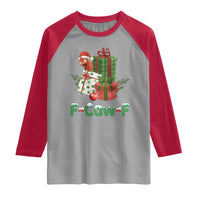 F Caw F Chicken Raglan Shirt Funny Farm Life Holiday Gift - Wonder Print Shop