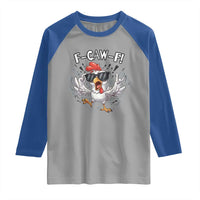 Funny F Caw F Chicken Sarcastic Joke Gift Raglan Shirt - Wonder Print Shop