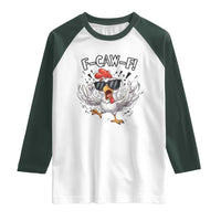 Funny F Caw F Chicken Sarcastic Joke Gift Raglan Shirt - Wonder Print Shop