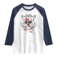 Funny F Caw F Chicken Sarcastic Joke Gift Raglan Shirt - Wonder Print Shop