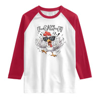 Funny F Caw F Chicken Sarcastic Joke Gift Raglan Shirt - Wonder Print Shop