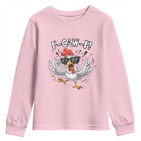 Funny F Caw F Chicken Sarcastic Joke Gift Youth Sweatshirt - Wonder Print Shop