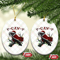 F Caw F Raven Sarcastic Joke Ceramic Ornament Holiday Gag Gift - Wonder Print Shop