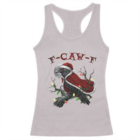F Caw F Raven Sarcastic Joke Racerback Tank Top Holiday Gag Gift - Wonder Print Shop