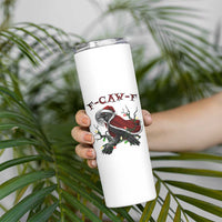 F Caw F Raven Sarcastic Joke Skinny Tumbler Holiday Gag Gift - Wonder Print Shop